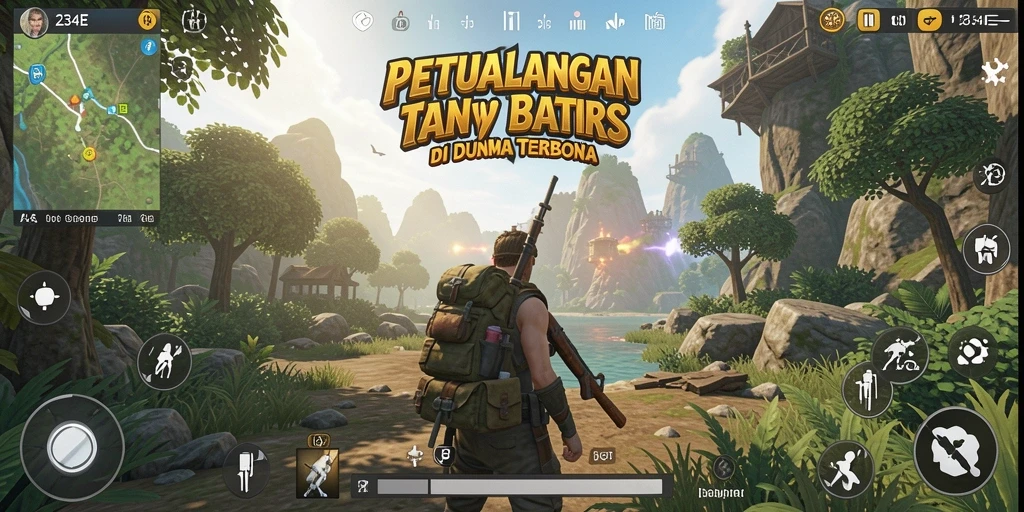 Tampilan gameplay 234E menampilkan petualangan menakjubkan di dunia terbuka.