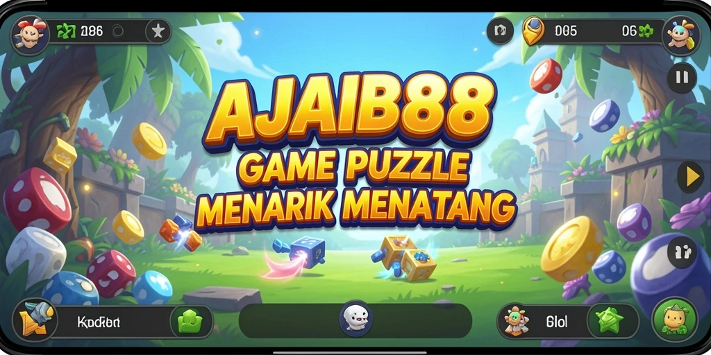 Tampilan gameplay Puzzle seru di AJAIB88 yang menantang.