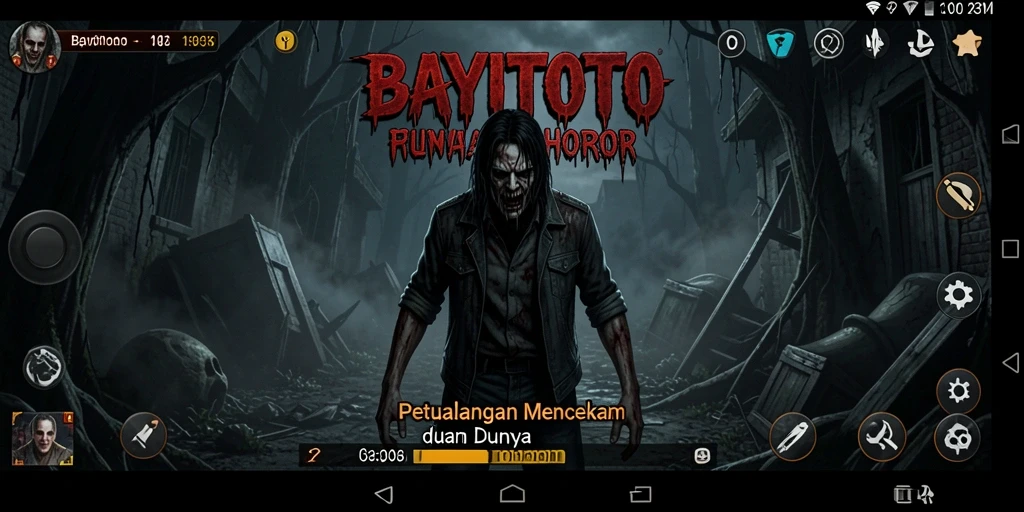 Tangkapan layar menunjukkan suasana mencekam dalam gameplay BAYITOTO.