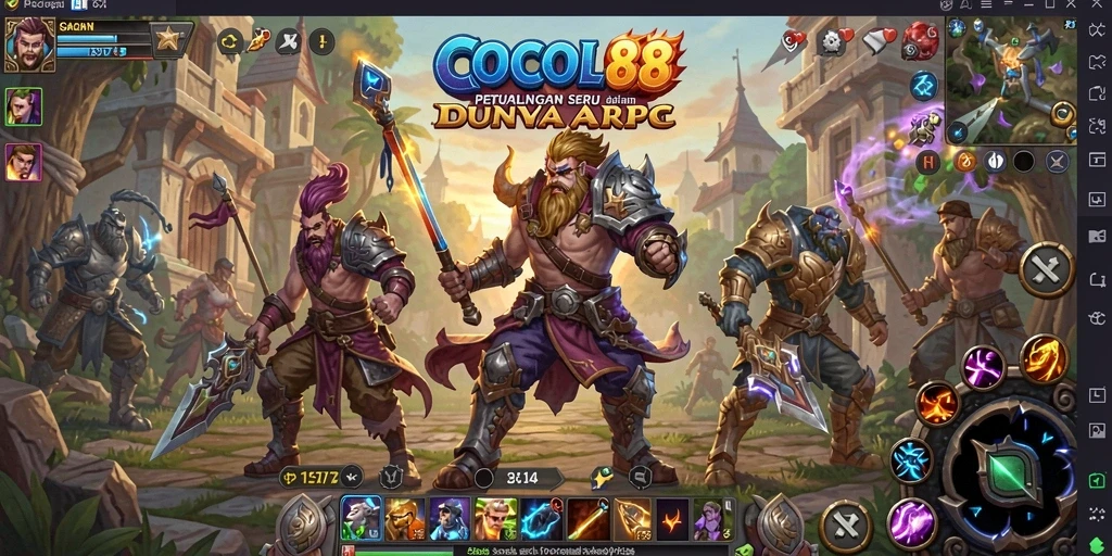 Tampilan epic gameplay COCOL88 dengan pertarungan memikat.