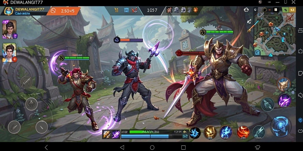 Tangkapan layar gameplay mendebarkan dari DEWALANGIT77.