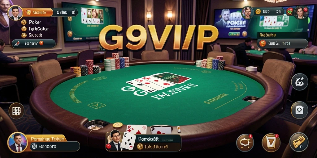 Tampilan gameplay G9VIP yang menarik dan seru saat bermain poker.