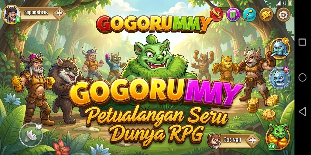 Screenshot gameplay <strong>GOGORUMMY</strong> yang menunjukkan pertarungan seru.