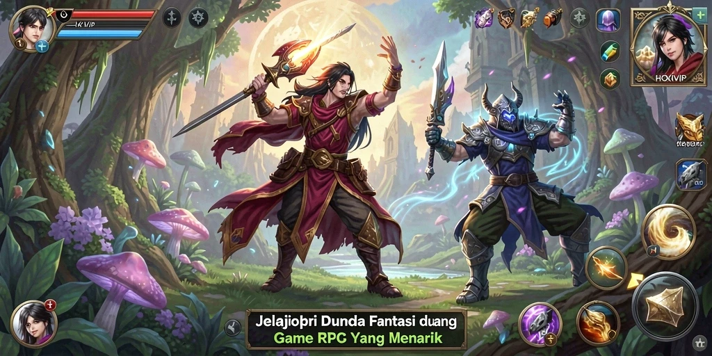 Tampilan menarik dari gameplay RPG HOKIVIP yang penuh aksi.