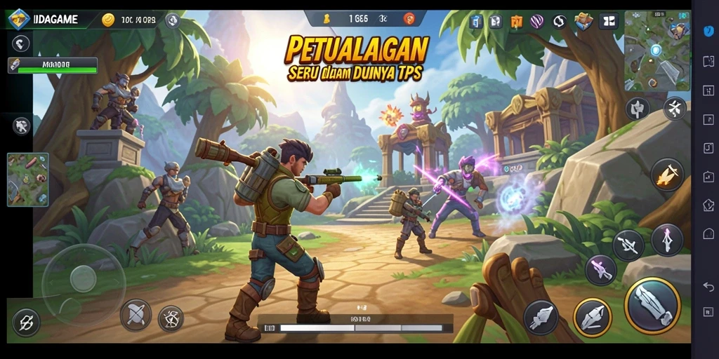 Tampilan gameplay seru dari IDAGAME dalam aksi TPS.