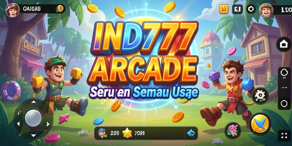 Screenshot utama IND777 menampilkan gameplay arcade yang seru dan menantang.