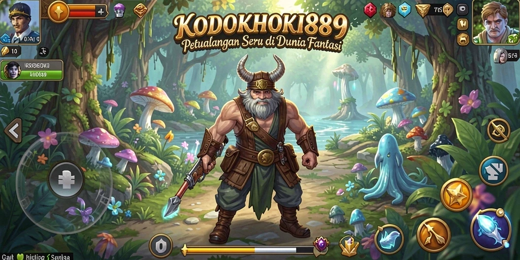 Tampilan utama gameplay KODOKHOKI889 menampilkan pertarungan seru di dunia RPG.