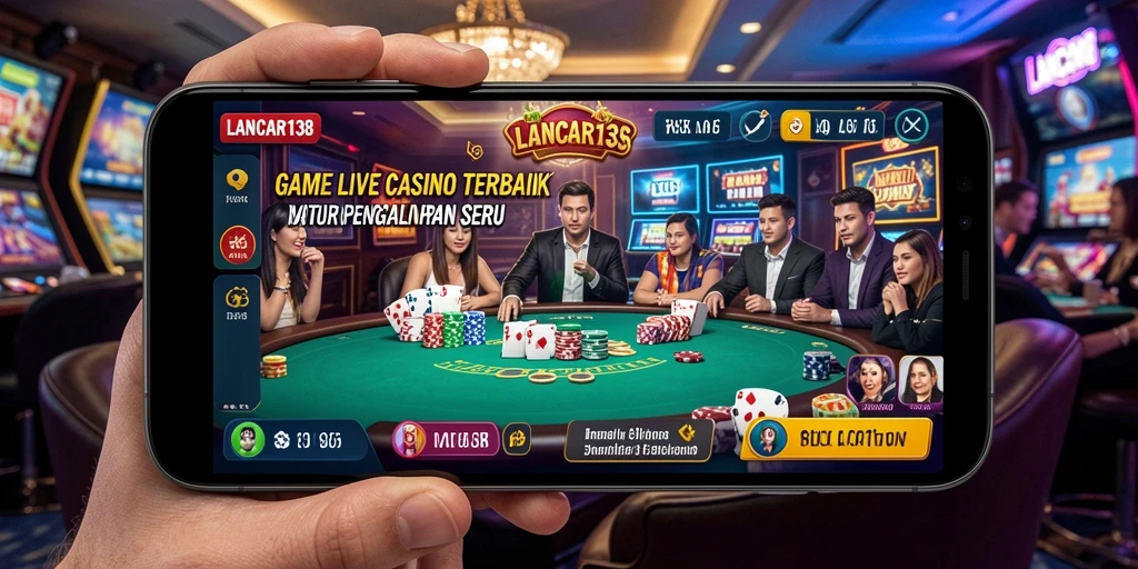 Tampilan gameplay Live Casino yang mendebarkan di LANCAR138.